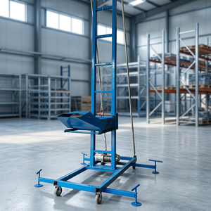 Elevador Vertical Eléctrico Móvil para Materiales, Diseño Compacto Azul, Máquina de Elevación para Construcción - Product Image 1