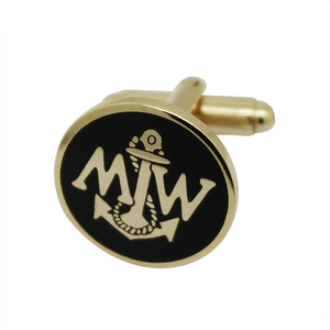 プロモーションギフトハードエナメル真鍮ブランク刻印ロゴカフリンクスカスタマイズされたユニセックスバルクユニフォームシャツカフリンクス - Product Image 3