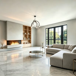 Cheminée à eau <span class=keywords><strong>en</strong></span> <span class=keywords><strong>marbre</strong></span> avec meuble TV, décoration intérieure pour hôtel et villa, cheminée électrique à vapeur - Product Image 1
