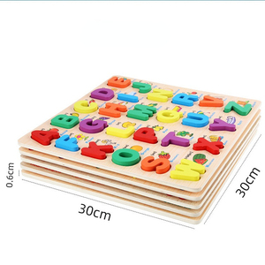 Jouets éducatifs en bois : Puzzle <span class=keywords><strong>de</strong></span> l'alphabet avec chevilles <span class=keywords><strong>pour</strong></span> l'apprentissage et le jeu - Product Image 5