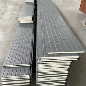 Panel Sándwich de Pared <span class=keywords><strong>Exterior</strong></span> para Almacenes, Aislamiento de PU, Revestimiento Metálico Moderno, Paneles EPS - Product Image 1