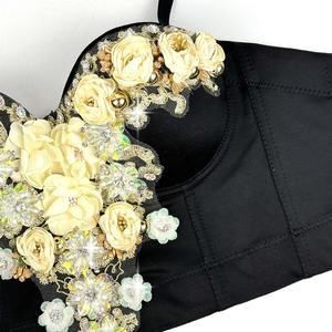 Nouvel Arrivage : Lingerie Sexy Luxueuse pour Femme avec Strass 3D en Forme de Fleur, Perles et Corset à Baleines Extérieures, Idéale pour les Soirées, En Stock - Product Image 6