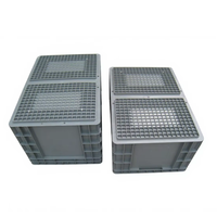 Caisse en plastique empilable, colorée, durable, écologique, étanche, de taille automobile, conforme aux normes européennes, 600*400*280mm
