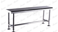 Chaise ESD en acier inoxydable pour salle blanche de laboratoire, avec chaîne de transport en laiton ESD, coussin en PU et vérification ISO