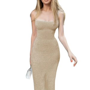 Zomer Gebreide Strandjurk Voor Dames Casual Sexy Slanke Dames Gebreide Rok - Product Image 5
