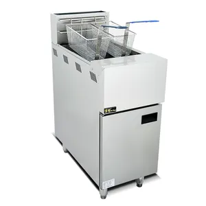 Hot sale OEM/ODM gas fryer with cabinet 32L large capacity frying chicken machine electric deep commercial fryer