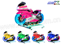 Machine d'arcade de moto de simulateur de manèges d'intérieur 3D innovante à pièces pour les centres commerciaux en fibre de verre durable