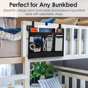 Collège dortoir organisateur de stockage <span class=keywords><strong>suspendu</strong></span> sac de rangement poche <span class=keywords><strong>chevet</strong></span> caddie pour lits d'hôpitaux superposés - Product Image 6