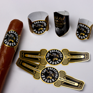 Anillos Personalizados para Cigarros con Holograma, Resistentes al Aceite, Duraderos, con Hoja de Oro, Impresión en Relieve 3D, Bandas para Cigarros de <span class=keywords><strong>Habana</strong></span> - Product Image 2