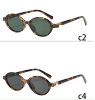 Nouvelles lunettes de soleil ovales pour femmes 2025 – Monture intégrale gris clair personnalisée, tendance et élégante, verres PC UV400 légers