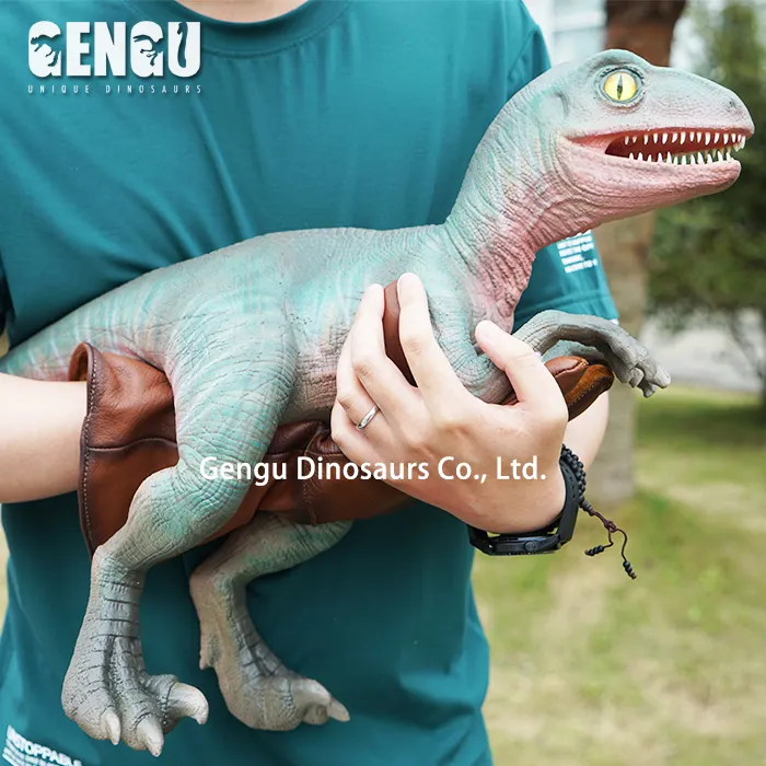 Cucciolo di Dinosauro Handmade Burattino di Mano di Simulazione di Dinosauro Del Bambino