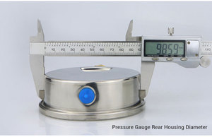 निर्माता बिक्री जल दबाव मैनोमीटर 100 मिमी 60बार/पीएसआई बोर्डन ट्यूब ग्लिसरीन से भरा तेल दबाव गेज - Product Image 5