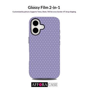 <span class=keywords><strong>Funda</strong></span> Protectora 2 en 1 para Teléfono Móvil 17/16promax, de TPU, Resistente a Golpes, con Diseño de Lunares, Transferencia Térmica, Gran Venta - Product Image 4