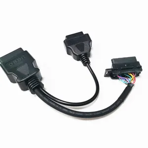 Custom Durable OBD2 OBD II Splitter Extension Y J1962 Cable Male To Dual Female Plug Replacement For Iveco Car Diagnostic