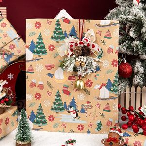 Rouleau de papier cadeau de Noël, papier cadeau kraft, papier cadeau pour enfants, papier cadeau adorable à motifs d'animaux - Product Image 2