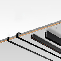 Rail de Rail magnétique en aluminium pour le plafond de la russie, éclairage de piste magnétique à Led, dc 48v
