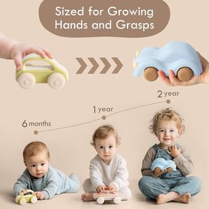 Giocattolo per bambini Push and Go auto giocattolo <span class=keywords><strong>in</strong></span> Silicone per alimenti facile da pulire - Product Image 5
