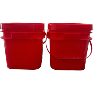 Venta al por mayor de fábrica Cubos cuadrados con agarre de plástico Cubo cuadrado de plástico de grado alimenticio verde personalizado de 20 litros con tapa - Product Image 4