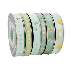 Nine-Colored Ribbon Spring Mint Floral Satin Ribbons 8K401 Digital Printed Diy Decorations - Product Image 5