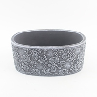 Pot de fleurs minimaliste en béton pour plantes succulentes d'intérieur, rond ou carré, en ciment, avec support en bois