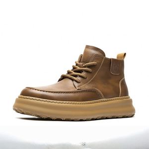 Autumn High Quality Men's Classic Leather Boots Height-Increasing Plus Size Men's Cowhide Boots Fashionable New Style - Product Image 6