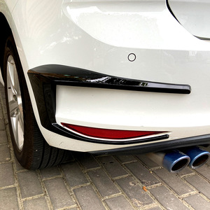 Volkswagen Golf 7 Rear Bumper Canards R400 Piano Black ABS Exterior Modification 2012-2015 - Product Image 2