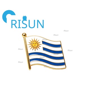 Venta al por mayor de imanes, broches y insignias personalizados con diseño de mapa de Uruguay y Montevideo, bandera del Sol, estilo Gaucho, recuerdo de viaje tropical, regalo. - Product Image 2