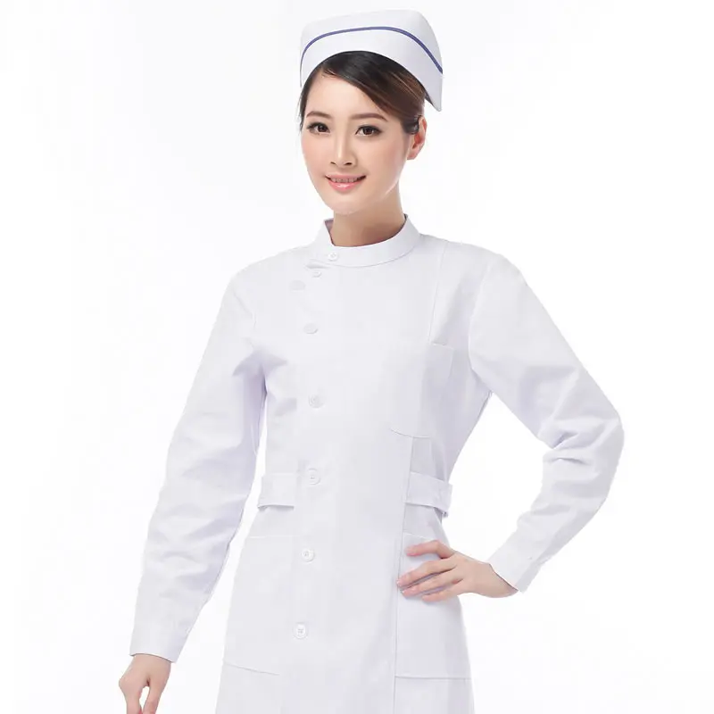 सफेद गुलाबी रंग की पोशाक डिजाइन नर्स अंगरखा सूट चिकित्सा कपड़े अस्पताल वर्दी स्वास्थ्य और सौंदर्य काम पहनते वर्दी