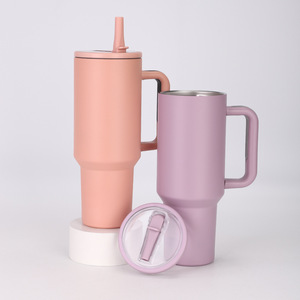 Custom logo Wholesale Bulk Laser Engraving Leak Proof 40 oz Travel Stainless Steel <b>Mug</b> <b>Insulated</b> Vacuum 40oz Tumbler With Handle - Product Image 4
