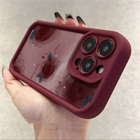 Coque de téléphone portable antichoc en TPU avec motif rose rouge et design d'objectif en forme d'échelle pour iPhone X, XR, XS, 11, 12, 13, 14, 15, 16, 17, 18 Pro Max