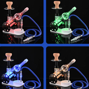 Customized Middle Eastern Acrylic Arabic Water Bottle Yellow Transparent <b>Cube</b> <b>Light</b> Luxury KTV Bar Nightclub Water Smoke - Product Image 5