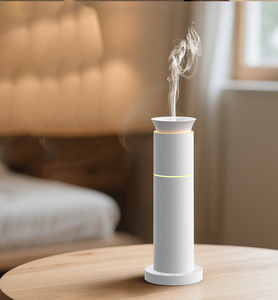 Fabric Rechargeable Waterless <b>Diffuser</b> Cordless Aromatherapy Device <b>Essential</b> <b>Oil</b> Adjustable Mist Intensity Ambient Light Beige - Product Image 2