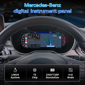 Pantalla Digital para el Tablero de Instrumentos <span class=keywords><strong>Clase</strong></span> C W205 GLC X205, Velocímetro, CarPlay Inalámbrico, Android Auto para <span class=keywords><strong>Mercedes</strong></span>-Benz - Product Image 2