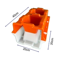 Reazone 2025 Nouveau moule à briques creuses double face en béton décoratif, en plastique ABS durable, résistant au vent fort, pour porte extérieure