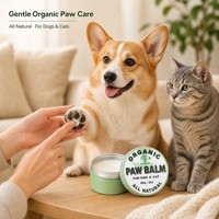 Baume pour pattes de chien biologique pour chiens et chats, crème pour pattes naturelle sans parfum, sans danger pour la léchage, pour protéger et réparer les pattes endommagées, pot en métal de 60 g