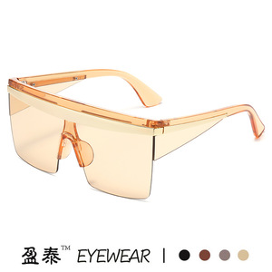 Lunettes de soleil de sport UV400 avec verres PC, design sans monture, protection pour le cyclisme en extérieur - Product Image 4