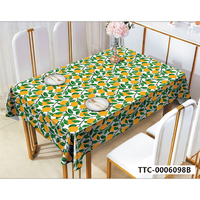 Nappe rectangulaire en plastique imprimée motif citron, anti-taches, réutilisable, pour mariage, banquet, repas à domicile