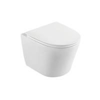 WC suspendu monobloc de luxe moderne à double chasse avec réservoir encastré, chasse lente, en céramique, siphon en P pour salle de bain