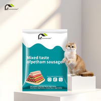 Camilan Sosis Ham untuk Hewan Peliharaan - Daging Ayam Sapi Bebek Segar Non-Organik Tanpa Pewarna/Penyedap Buatan Rendah Kalori 15g*9pcs Kemasan untuk Kucing Anjing