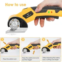 Mini-cutter ambidextre portatif avec lumière LED et capacité de coupe de 6 mm pour le découpage du carton et du tapis