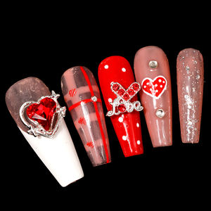 24 Rejillas Día <span class=keywords><strong>de</strong></span> <span class=keywords><strong>San</strong></span> <span class=keywords><strong>Valentín</strong></span> Decoraciones <span class=keywords><strong>de</strong></span> <span class=keywords><strong>uñas</strong></span> Corazón <span class=keywords><strong>de</strong></span> cereza Diseños <span class=keywords><strong>de</strong></span> <span class=keywords><strong>uñas</strong></span> Accesorios <span class=keywords><strong>de</strong></span> <span class=keywords><strong>uñas</strong></span> <span class=keywords><strong>de</strong></span> metal rojo para dama - Product Image 5