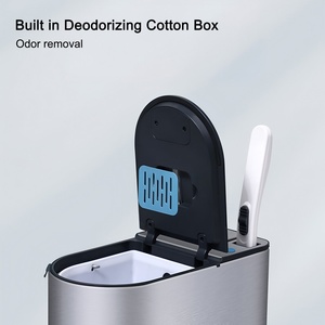 <span class=keywords><strong>Cubo</strong></span> de <span class=keywords><strong>Basura</strong></span> Inteligente OEM ODM con Sensor, Apertura Automática de Tapa, con Escobilla Desechable para Inodoro, <span class=keywords><strong>Cubo</strong></span> de Baño Estrecho para Espacios Pequeños, Uso Doméstico - Product Image 4