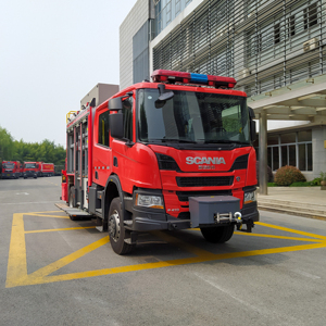 Para <span class=keywords><strong>Scania</strong></span> New 410HP 4x4 Diesel Fuel Automatic Fire Truck con brazo recto <span class=keywords><strong>de</strong></span> doble fila para vehículos <span class=keywords><strong>de</strong></span> rescate - Product Image 1