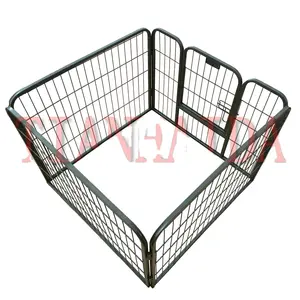 Heavy Duty Solid Metal Wire Large Dog Chain Link Rabbit Mesh Kennel Crate Pet Cage