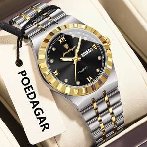 POEDAGAR 794 Montre-bracelet pour femme en acier inoxydable doré, étanche, lumineuse, à quartz, pour femmes, Reloj - Product Image 6
