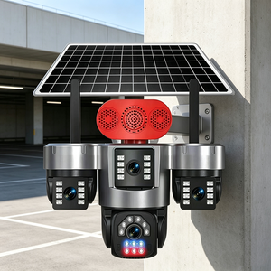 Hot S13 Home Security <b>Night</b> Light Solar AOV Full Color 5MP <b>Vision</b> Hieasy Three Lens PTZ 4G LTE IP66 AI Motion Tracking - Product Image 1