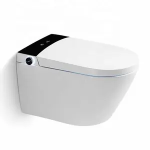 Luxury Cealed Wall One Piece Electric Intelligent Toilet Bowl Automatic Bathroom Wall Hung Smart Toilet Cabinet