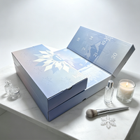 Boîte cadeau en carton de luxe |   Calendrier de l'Avent Flocon de Neige 24 Jours |   Emballage de style livre avec couvercles à rabat quotidiens