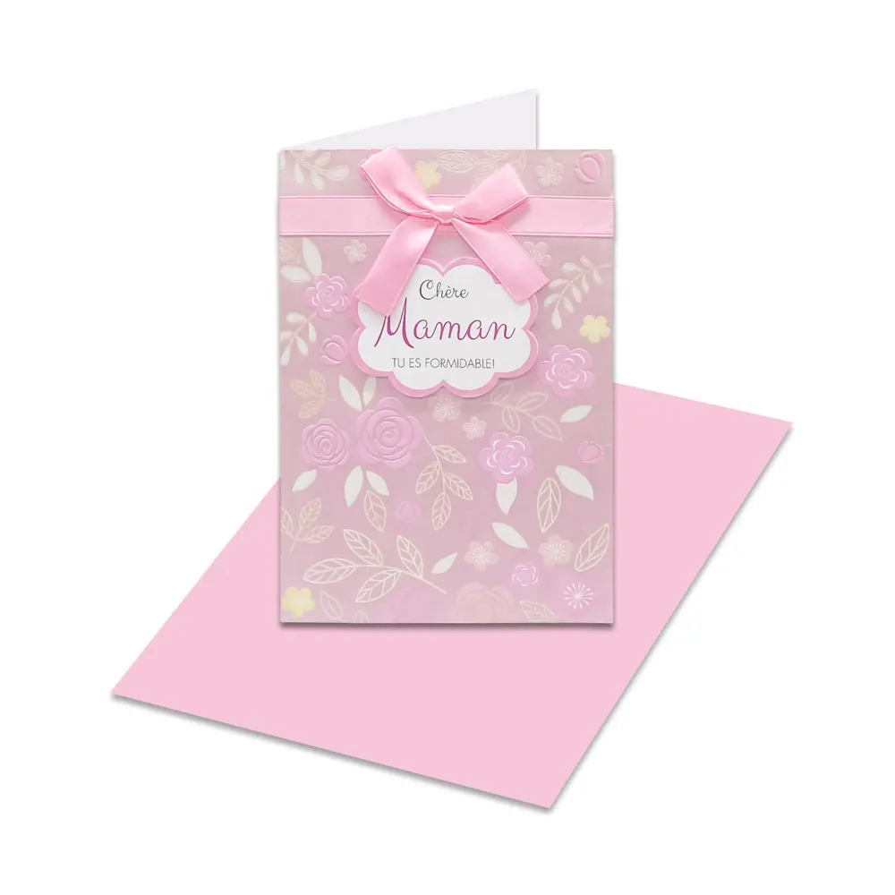 Tarjeta de invitación de cumpleaños emergente, personalizado, con nombre Floral, mezcla de papel de aluminio, con caja