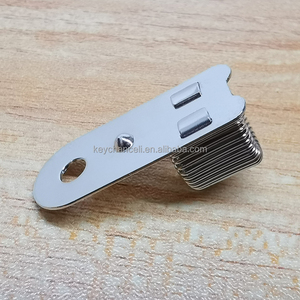 Anello a spirale a molla Non rotante portapenne in <span class=keywords><strong>argento</strong></span> supporto per blocco per appunti in metallo portapenne con foro per rivetti per penne - Product Image 3